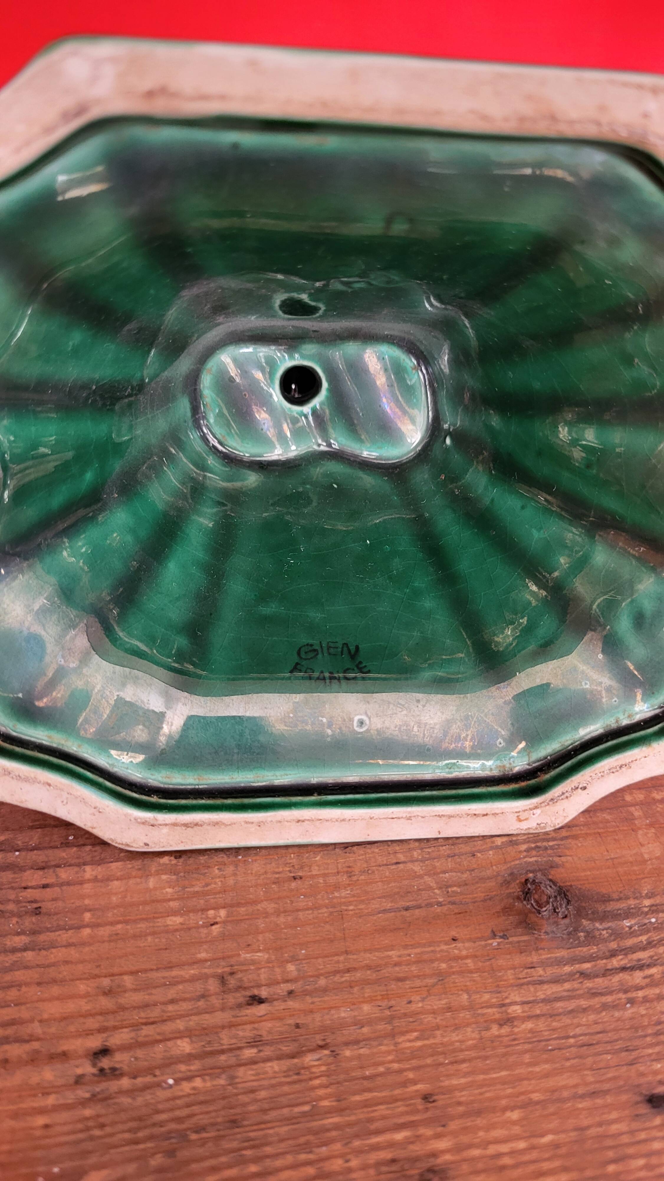 Gien earthenware candle holder