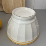 Antique faceted earthenware bowl