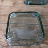 3 Coupelles en verre vert bleu pour IHQ Dansk Designs Danemark 60's