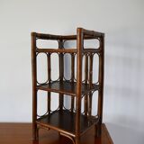 Rattan side table / bedside table bamboo style rattan bedside table bamboo style 70s