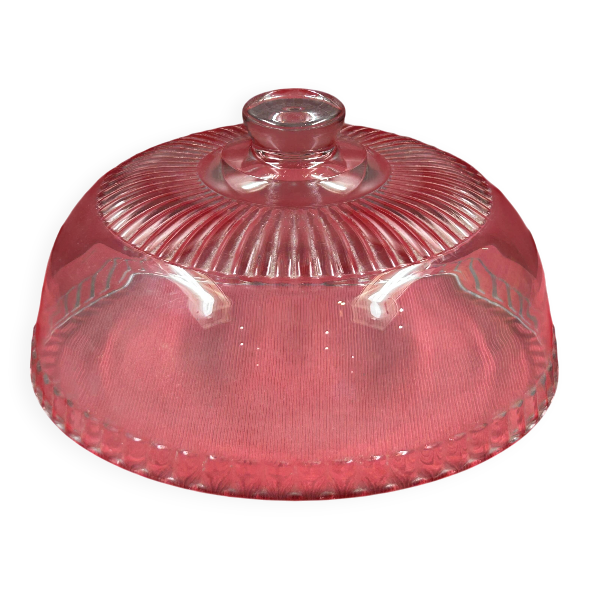 Cloche à fromage ancienne en verre