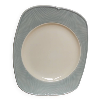 Dish plate rectangle vintage salt France Chambord scales geometric pattern