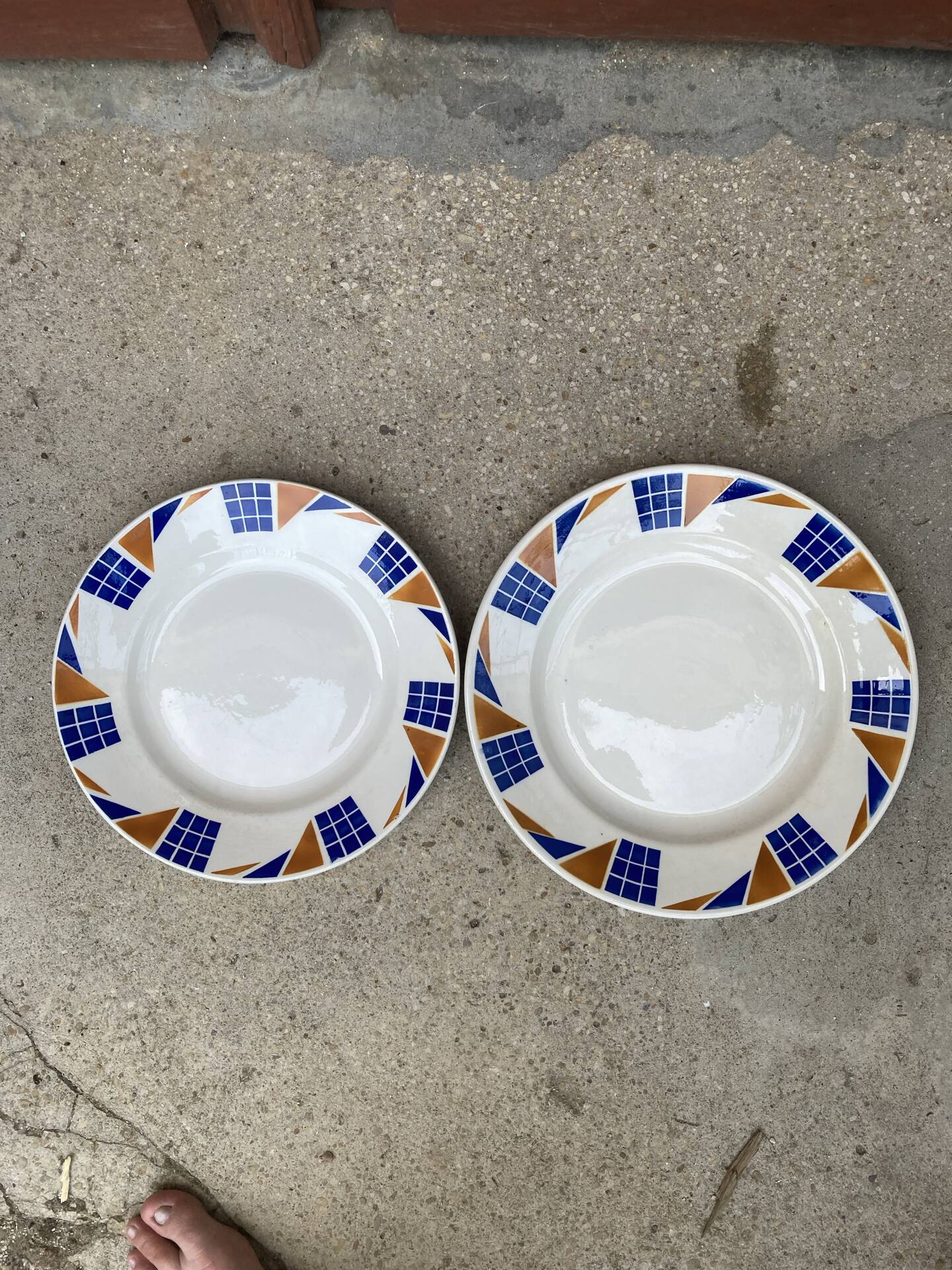 Assiettes de service Badonviller Congo
