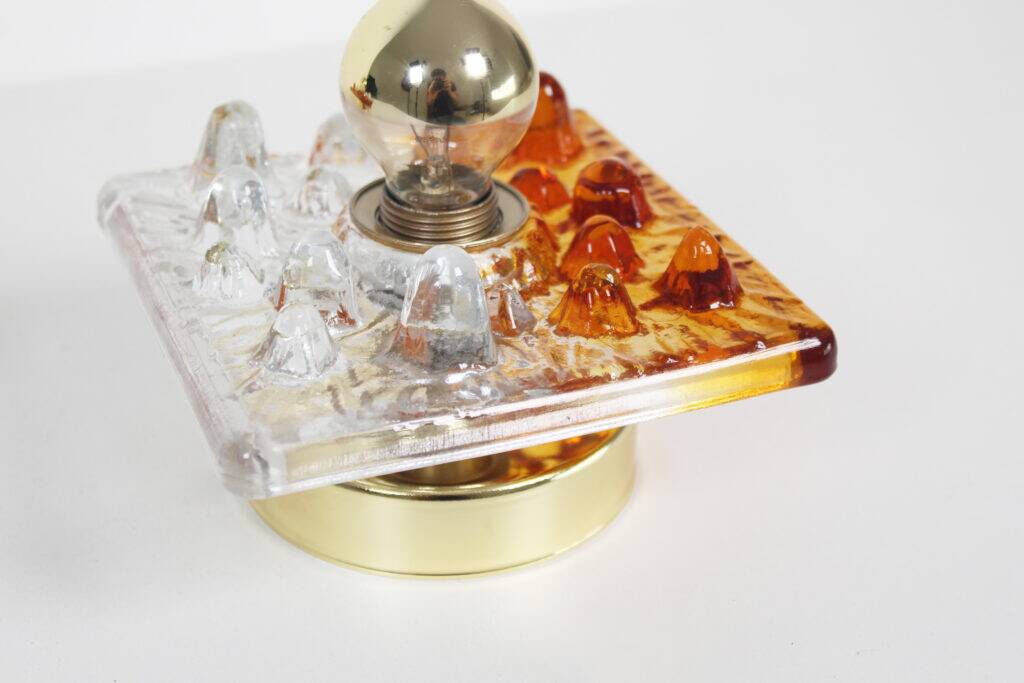 Set (2) of 1970s Murano glass wall sconces by AV Mazzega