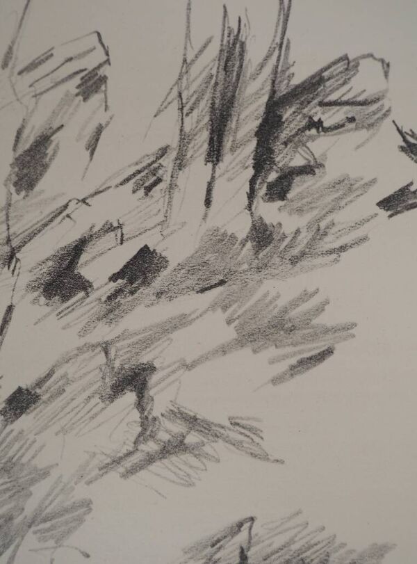 Jean rené bazaine : sous-bois - lithographie originale signée