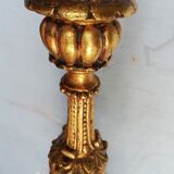 Wooden candlestick and gilded stucco from the beginning of the 20th century