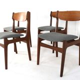 Very nice and solid set of 4 vintage chairs in teak - Findahl.