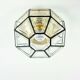 Mid-Century Modern Glass & Brass Ceiling Light from Limburg, Germany, 1960s