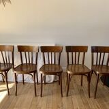 set of 6 bentwood bistro chairs from the 1950s