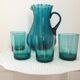 Orangeade  serving pitcher and 6 glasses 60