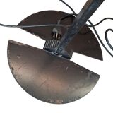 Lampada da terra Anni 70 in Ferro e Vetro di Murano Design Industriale