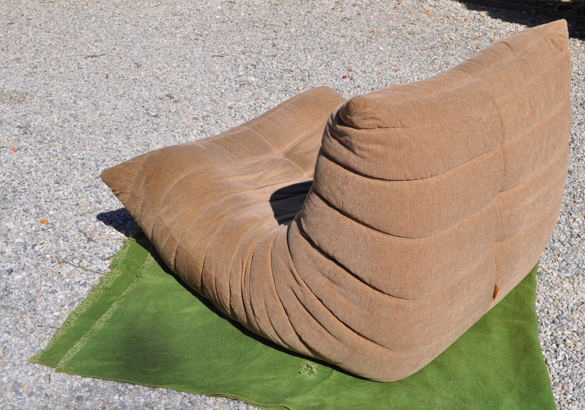 Michel Ducaroy "Togo" taupe velvet heater for Roset 70's Line