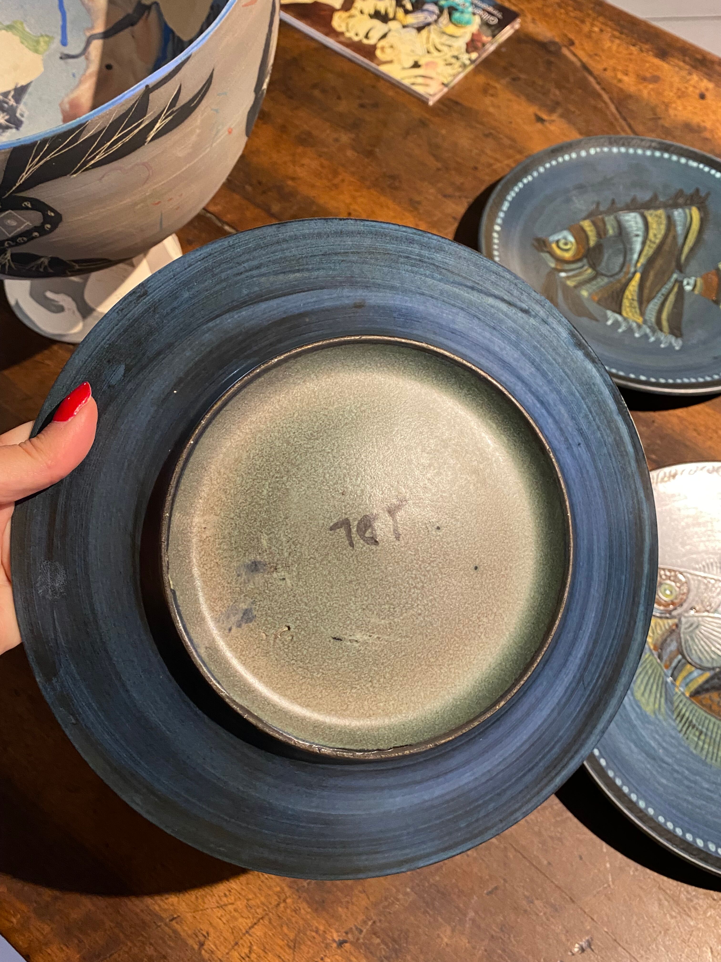 Ceramic fish plate Jean De Lespinasse