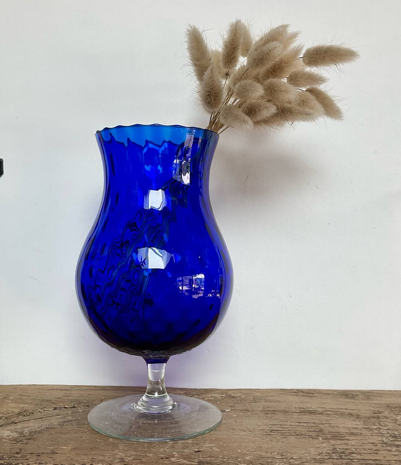 Empoli blue glass vase