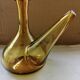 Vintage yellow smoked Catalan carafe