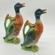 Duo of St Clément duck pitchers 🦆, ceramic / slip, vintage
