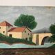 Painting oil old naïve landscape