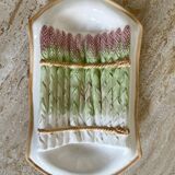Plat en barbotine forme asperges