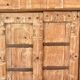 Door & old Indian balcony from Rajasthan in solid teak