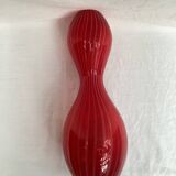 Red glass vase dimension: height -33cm- width -12cm-