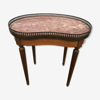 Table basse bouillotte rognon Louis XVI