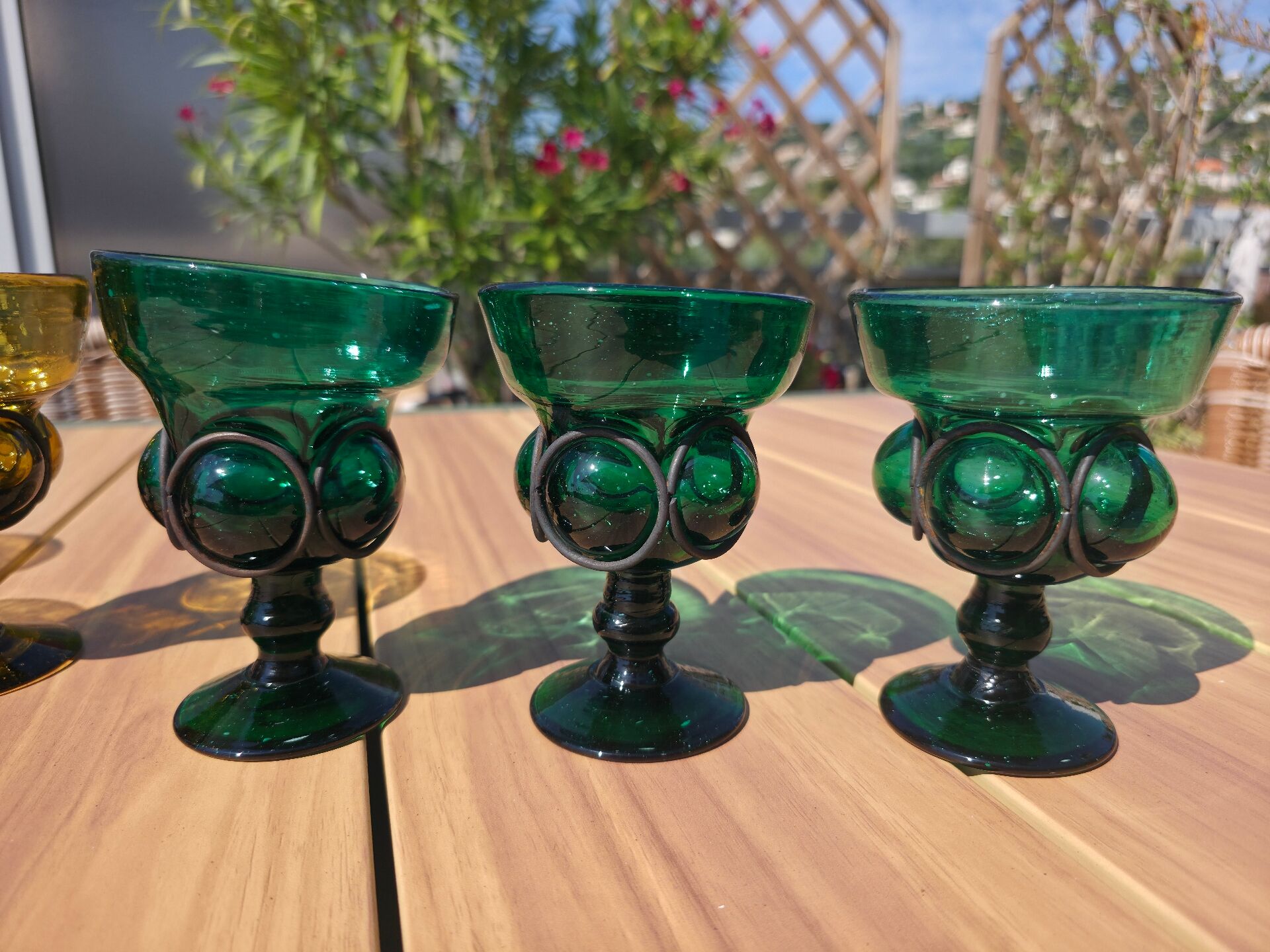 Set of 6 Brutalist Chalices – Attributed to Felipe Derflingher – 1960
