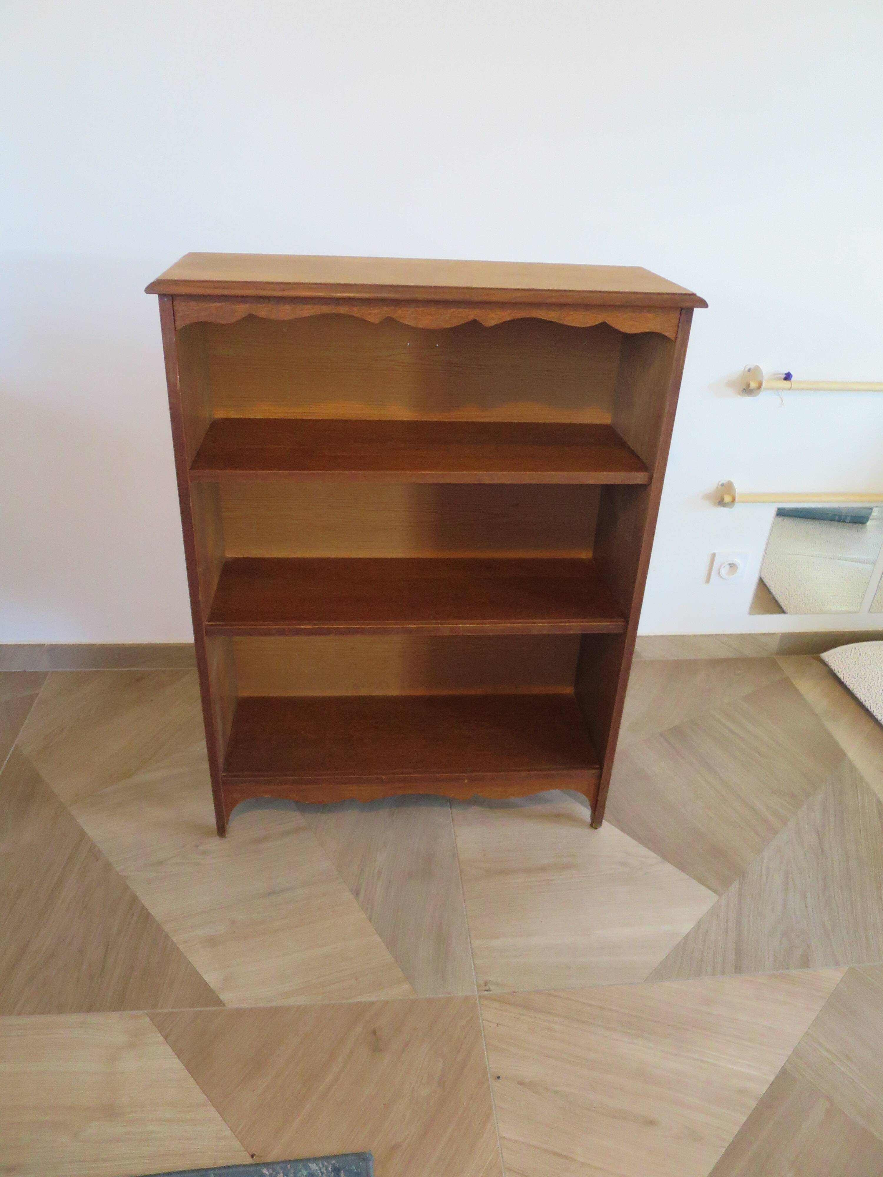 Set of 2 bibus 3 levels - oak color - bookcase shelves