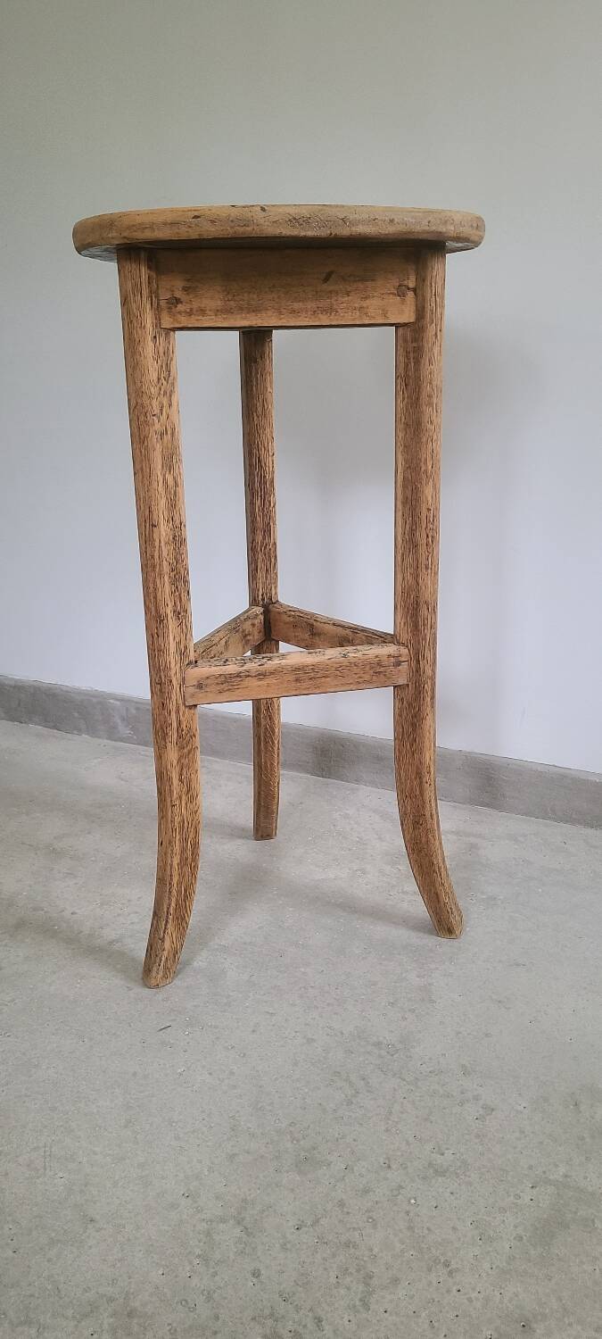 Old solid oak plant stand