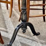 Antique bistro table with cast iron legs