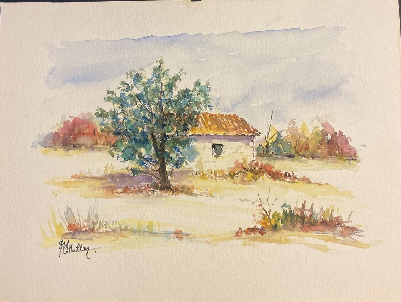 Provencal landscape signed Jean-Marc l'Huillier and dated 96
