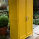 Armoire parisienne jaune poudrée 1950