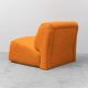Vintage lounge armchair in orange fabric, 1970s design modernism