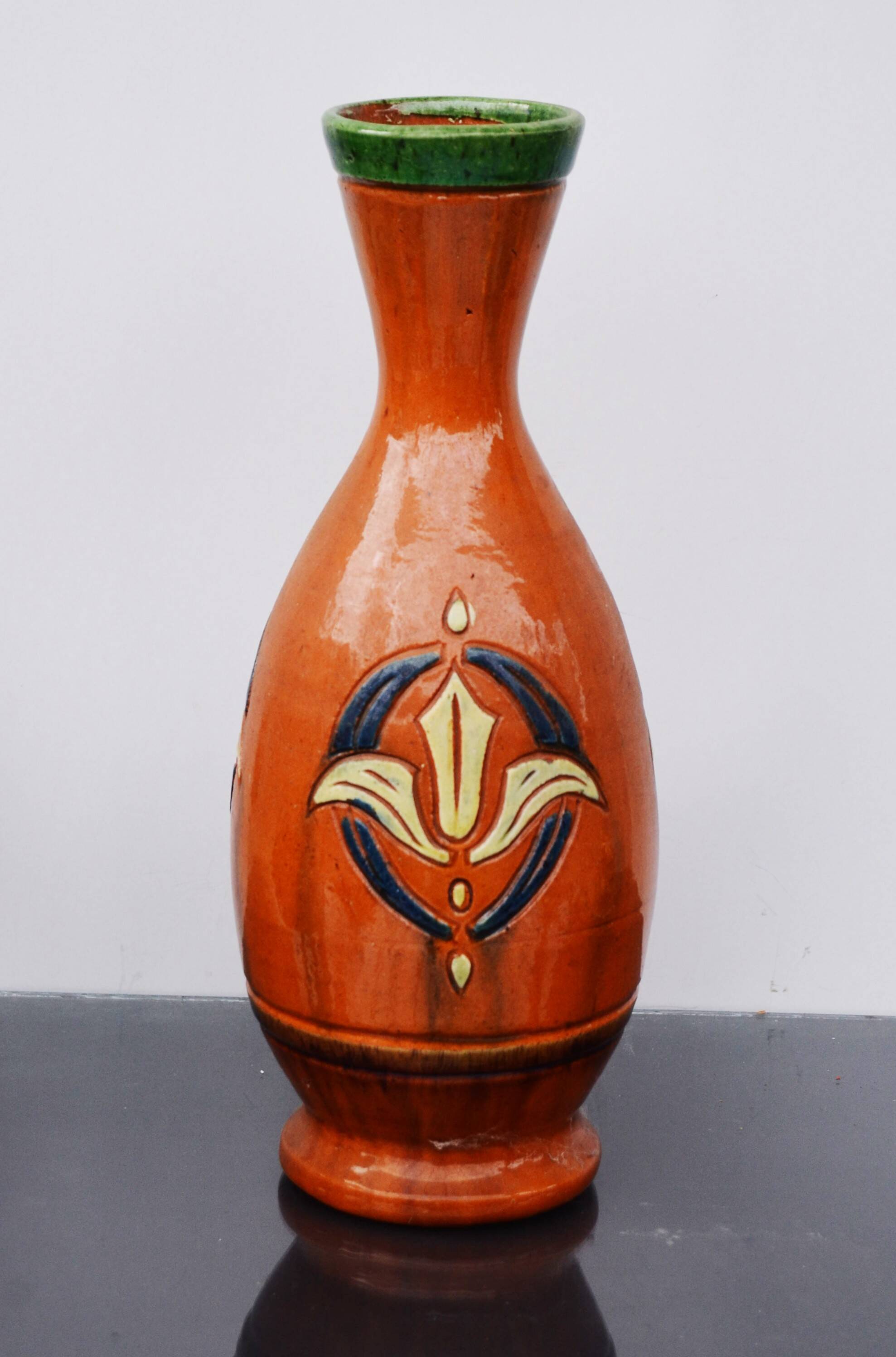Art Nouveau Torhout Vase Flemish Belgian 35cm tall