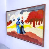 Tableau vintage fil de laine