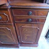 Scribanne bookcase in mahogany veneer English work of the twentieth century