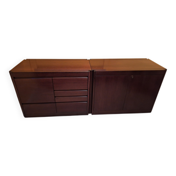 Sideboard with Doors in Rosewood by Angel Mangiarotti for Molteni, 1960s