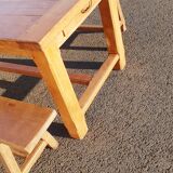 Farm table and 2 benches