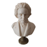 Buste de Beethoven en albâtre signé Giannelli sur socle marbre vert