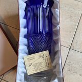 Crystal vase 24% Pbo blue