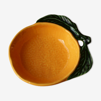 Coupelle vintage en céramique de forme fruit "orange"