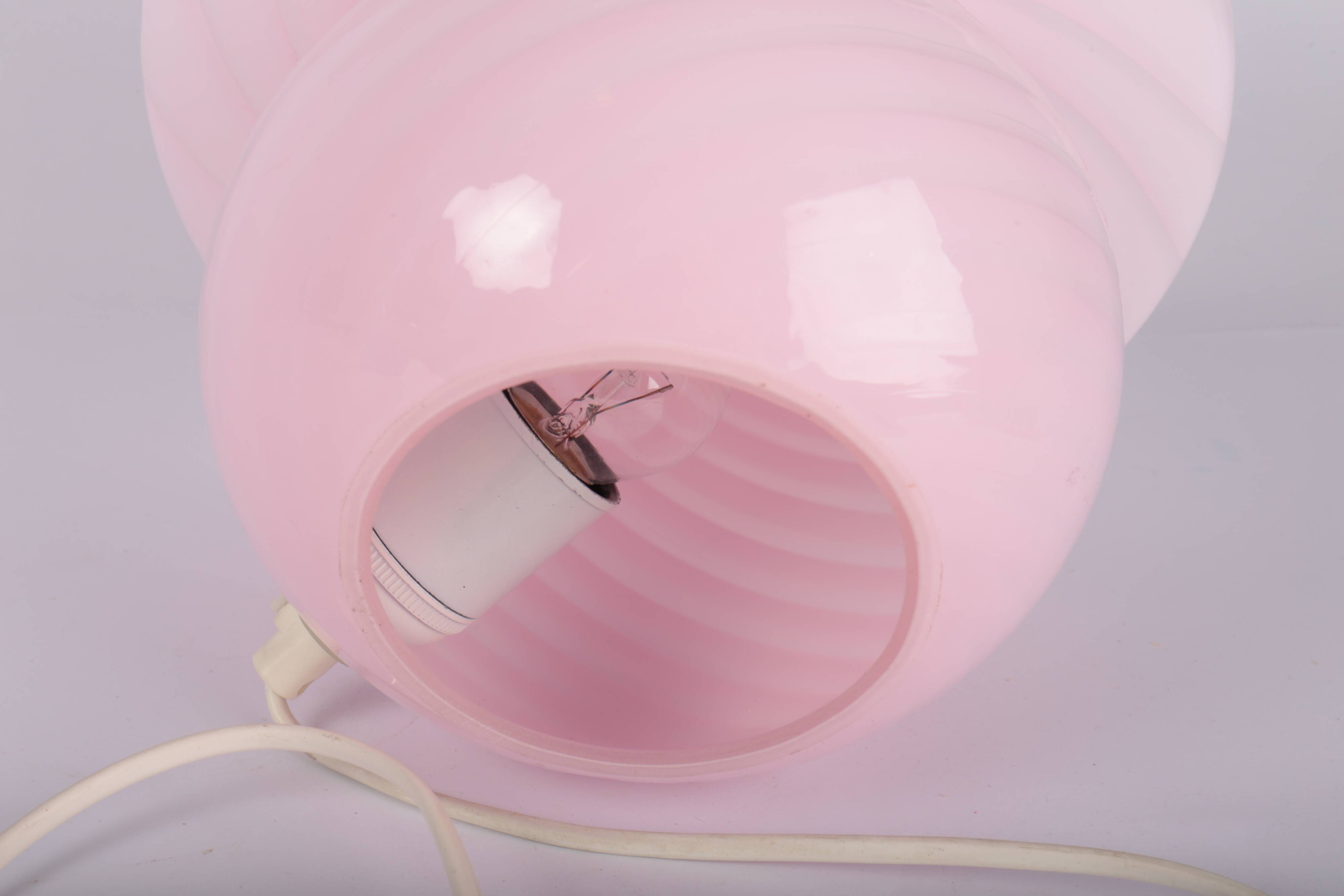 Pink mushroom lamp, Vetri Murano, Italy
