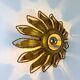 Spanish sunburst ceiling light fixture or sconce in gilt iron, circa 1960