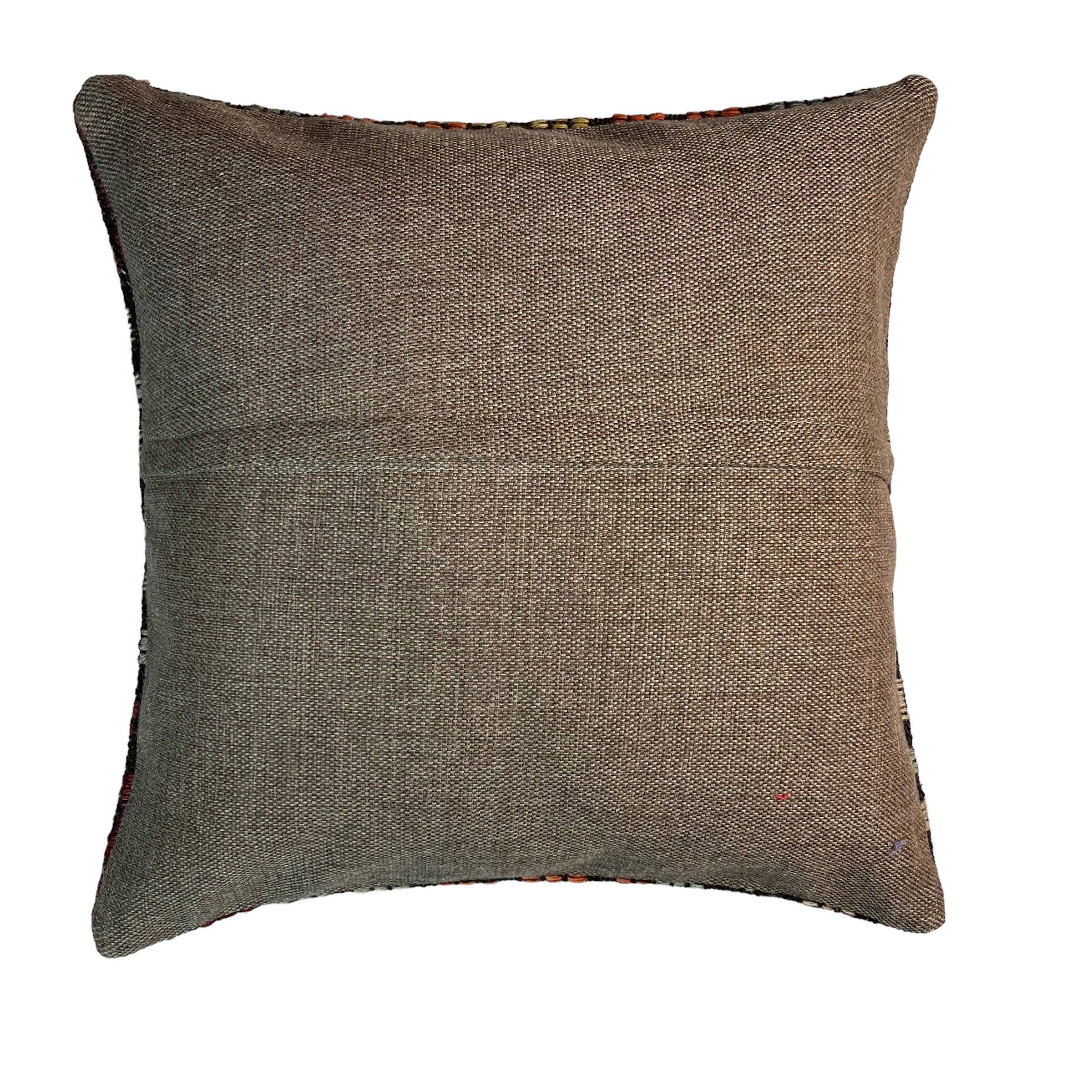 VINTAGE TURKISH KILIM CUSHION COVER , 45 X 45 CM