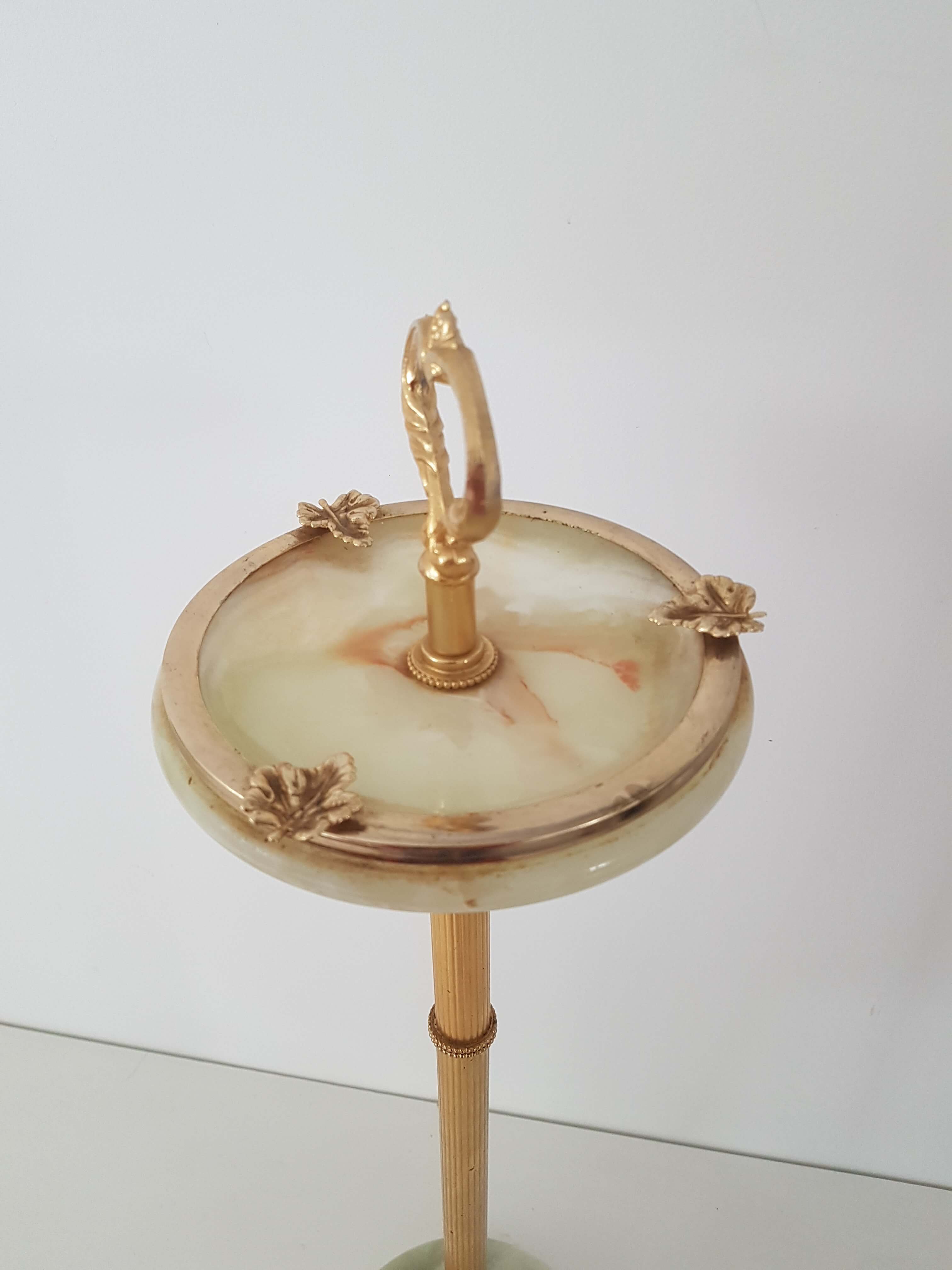 Ashtray on vintage marble stand