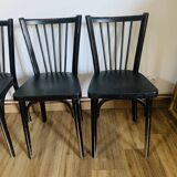 Set of 6 black Baumann N153 chairs