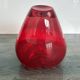 Heart-shaped Murano glass vase – Intense Ruby Red