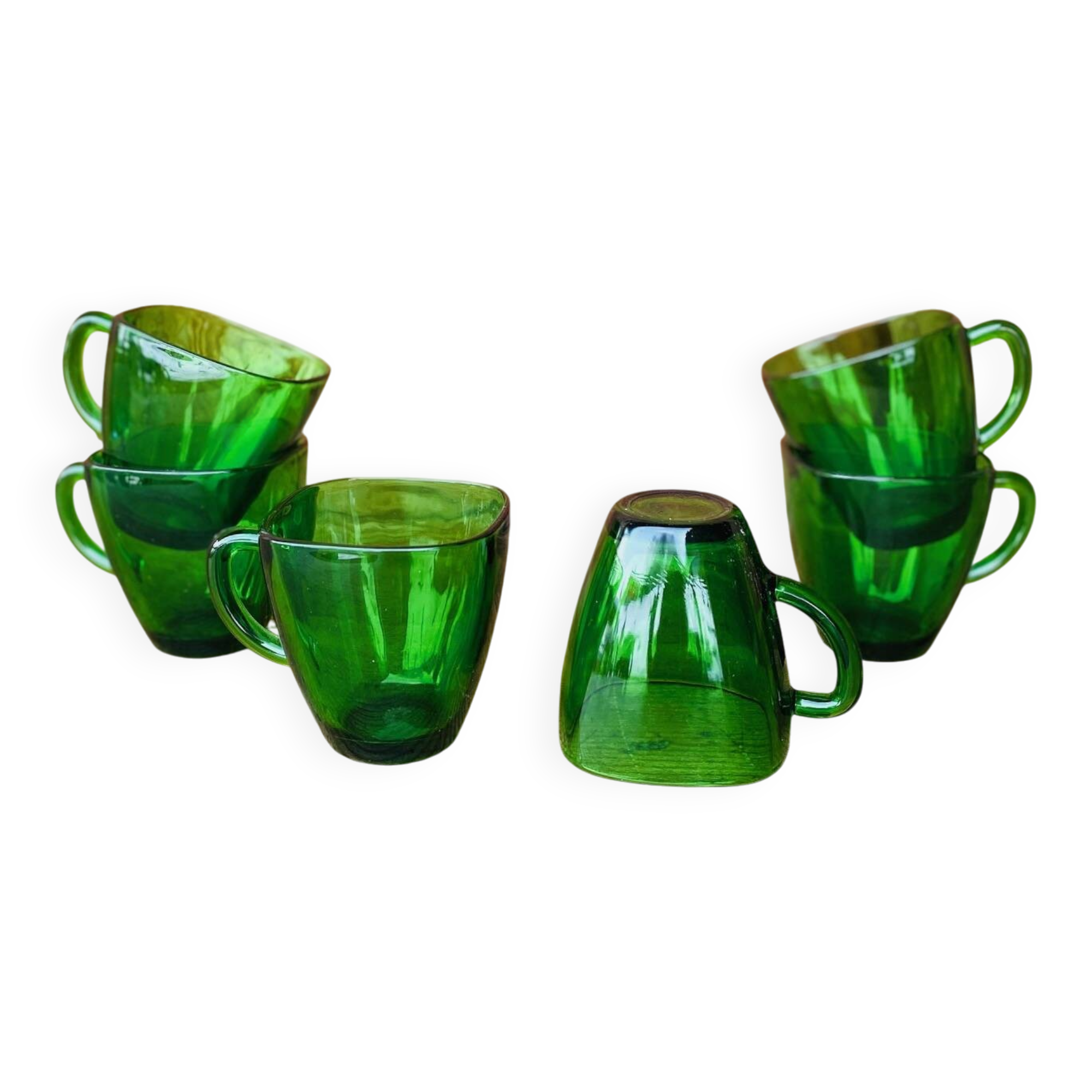 6 vintage Vereco coffee cups