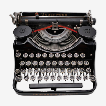 Machine à écrire underwood 4 bank révisée ruban neuf noir, années 3à