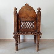 Antique Pidha Armchair from Rajasthan, 19th Century in Rosewood