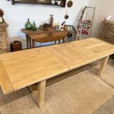 Solid oak farmhouse table with extensions